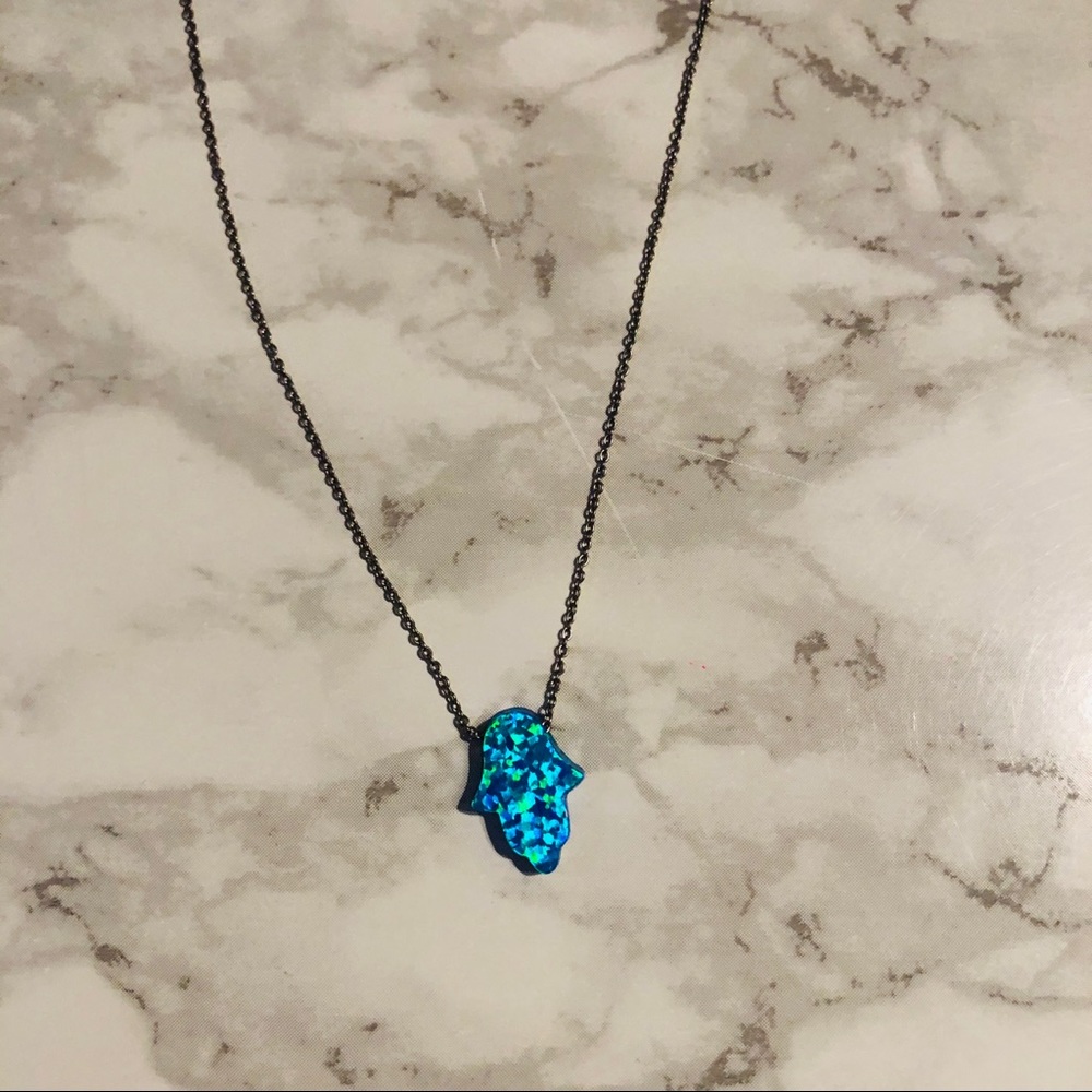 Blue Hamsa Necklace